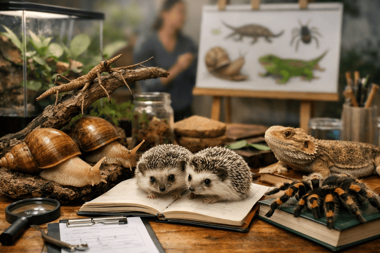 edukacyjna sesja ze zwierzętami